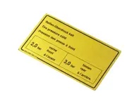 Etiqueta engomada de la presión de los neumáticos. Porsche 911 Turbo 78-89 - 90100650501