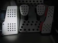 Rennline Aluminium Dead Pedal Perforated. Porsche 911/912/930  Targa/Cabrio and 964/993/944/924/968 - P13