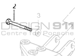 Boulon à tête hexagonale de support de roulement de montage de transmission. Porsche 993 C4 / 993 C4S / 993 Turbo MANUEL - 90007545509, 9000754550A