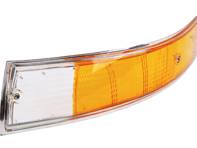 Clignotant avant à monture chromée. Porsche 911 / 912 1965-73 - 91163192103, 90163190303, 91163192203, 90163190403 - URO-009648, URO-009649