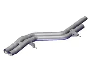 Centre exhaust muffler / silencer. Porsche 9YB Cayenne turbo E-Hybrid GT Coupe - 9Y3253088F, 9Y3253088