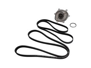 Kit pompe à eau, courroie et thermostat. Porsche 991.1 Carrera 2S / Carrera 4S - 0PB121035A, 9A110221800, 0PB903137A, 9A110222602, 9A110622603, 9A712111000, 9A110655900, 0PB121688