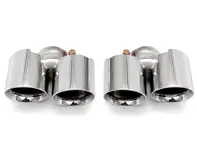 Terminali di scarico Deluxe Quad-Style, cromo lucido. Porsche 997.2 Carrera - 99711115130, 99711135130, 99711198330, 99711199130, 99711199140, 99711115230, 99711135230, 99711198430, 99711199231, 99711199240