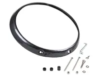 Headlamp outer bezel, Carbon look. Porsche 911/912 1965-86 - 91163193300, 1695151800 - 1695151800