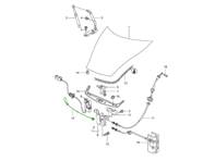 Cable de apertura del capó delantero. Porsche 986 Boxster / 996 / Carrera GT 1997-06 - 99651152100