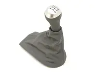 Pelle del cambio in grigio grafite con impugnatura in lega. Porsche 986 Boxster - 98642498105C50, 98642498105