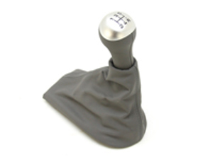 Pelle del cambio in grigio grafite con impugnatura in lega. Porsche 986 Boxster - 98642498105C50, 98642498105