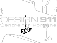 Dado espansione scheda porta Porsche 996 / 986 Boxster - 99655583105, 99655583205