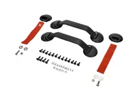 RS door panel hardware kit, Red. Porsche 911/930/964/993 - 964555830YW, 96455503X00, 28041121025, 964555251008YR