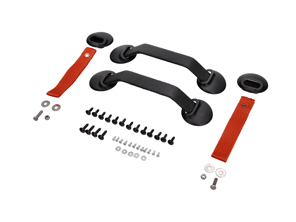 RS door panel hardware kit, Red. Porsche 911/930/964/993 - 964555830YW, 96455503X00, 28041121025, 964555251008YR