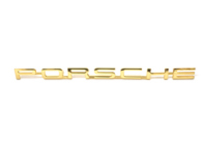 Heckplakette „PORSCHE“, Gold. Porsche 356 - 64455930106