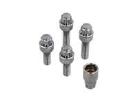 Kit de boulons de roue verrouillables (extra longs). Chromé pour Porsche - 99736198009, PAF009593, 99136105700, WHT006980C, WHT006980A, 9A700698000