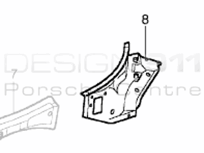 Pannello interno posteriore 1/4 Cabrio. Porsche 996 C2/C4 - 99650216100GRV, 99650216200GRV