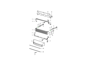 Molla di fissaggio per tubi flessibili del radiatore centrale. Porsche 996 Turbo e GT2 / 997 GT2 e GT2 RS - 99610680217