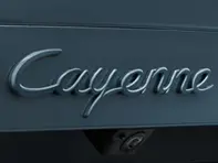 'Cayenne' rear lid badge, Primed. Porsche 9YA Cayenne Turbo - 9Y004487002G2X, 9Y004487002