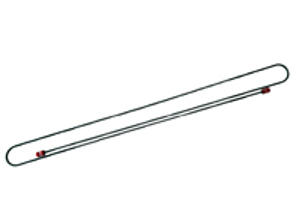 Bremsleitung, 2150 mm. Porsche 356 LHD-Fahrzeuge - 69535260201, 10206253596 - 695 352 202 01, 1661501400