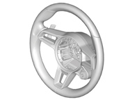 Multi-function Sports steering wheel, Leather. Porsche 991.2 / 718 Boxster / 718C Cayman - 95B419091AK, 95B419091AKA34, 95B419091AKOE5, 95B419091AK9J9, 95B419091AKOH7, 95B419091AKOK6, 95B419091AKOG6, 95B419091AK6H6