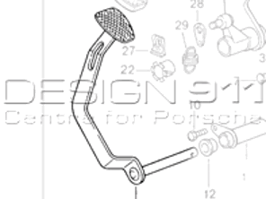 Kupplungspedal. Porsche 964 1991 RHD - 96442307801