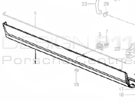 Side Sill. Porsche 964 Turbo - 96555919401G2X, 96555919301G2X, 96555919403G2X, 96555919402G2X, 96555919302G2X, 96555919303G2X