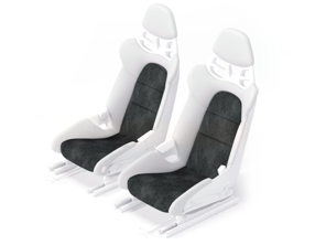 Juego de fundas de asiento y espuma estándar en Alcantara para asientos tipo butaca fijos de carbono Porsche 918 - 9GT881303BY