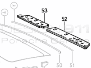 Couverture de toit ouvrant. Porsche 911 / 964 - 91156402501, 91156402600