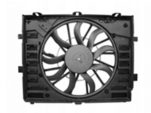 Conducto de aire del radiador de agua con ventilador. Porsche 958 Cayena >>2014 - 95810606140, 95810606130, 95810606131, 958121203A