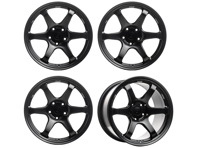Titan 7 Forged T-D6E 6 Spoke Alloy Wheel Set 19' Machine Black. Porsche 981 Cayman GT4 / 718 Cayman GT4 - TD6E1990048513071MB, TD6E1911052513071MB