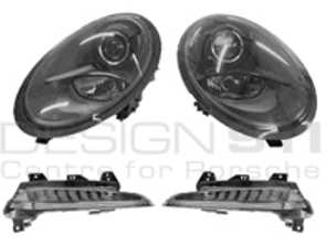GEROOKTE koplampen en koplampen. Porsche 991 Carrera rechtsgestuurde auto's - 99163199550, 99163199650, 99163115180, 99163115280