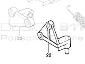 Koppeling Lager Beugel. Porsche 930Turbo - 93011661106