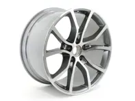 Rear 21-inch Exclusive Design Alloy Wheel in Platinum Silver. Porsche 9YA Cayenne - 9Y3601025ADOU7, 9Y3601025AD