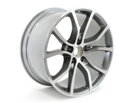 Rear 21-inch Exclusive Design Alloy Wheel in Platinum Silver. Porsche 9YA Cayenne - 9Y3601025ADOU7, 9Y3601025AD