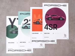 Set di poster Porsche - Guidati dai sogni. Collezione per il 75° anniversario