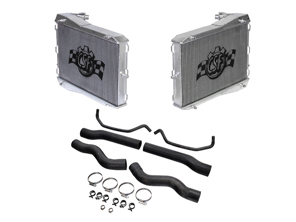 Radiatore in alluminio per liquido refrigerante e tubi flessibili SET DI 2. Porsche 996 - 8MK376714291, 8MK 376 714-291, 99610613151, 99610613150, 8MK376713791, 8MK 376 713-791, 99610613251, 99610613181, 99610613281, 1614200803 - 7044