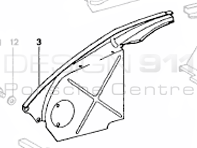 Motorabdeckung Porsche 911 1974-83 - 90110608104, 91110695600