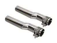 Versetztes Sport-Endrohrset Edelstahl. Porsche 356 Pre A - 54654101, 546 54101 - PRS15