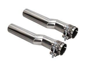 Versetztes Sport-Endrohrset Edelstahl. Porsche 356 Pre A - 54654101, 546 54101 - PRS15