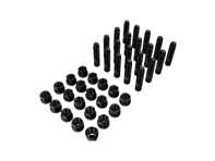 Jeu de goujons de remplacement de boulons de roue en titane avec écrou noir sans capuchon pour Porsche moderne - 99636120300, 99636120301, 99636120302, 99736120301, 99736120302