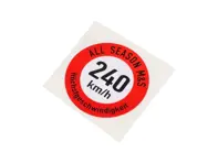Sticker maximum speed 240KM/H. Porsche 955 / 957 Cayenne - 958010539, 95570138700