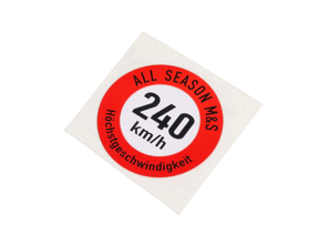 Sticker maximum speed 240KM/H. Porsche 955 / 957 Cayenne - 958010539, 95570138700