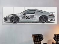 Limited Edition Wall Art With Physical Rear 1/4 Panel (White Background) - 992 Sport Classic. Heritage Collection - WAP0501190R002, WAP0501190R004, WAP0501190R006