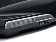 Replaceable side blades for Porsche Performance roof box, in Dolomite Silver Metallic. Porsche 991 / 992 - 9Y0044871, 9Y0044870, 9Y0044871A, 9Y0044871B, 9Y0044871C