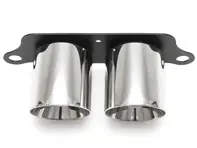 Auspuff Deluxe Dual Style Endrohre POLIERTES CHROM. Porsche 991 GT3 - 99111125390, 99111125393