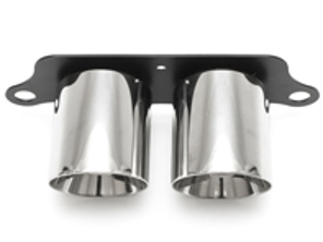 Auspuff Deluxe Dual Style Endrohre POLIERTES CHROM. Porsche 991 GT3 - 99111125390, 99111125393