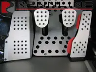 Rennline Aluminium 4 Piece Pedal Set Perforated. Porsche 924/944/968 - P452113, P45.21.13