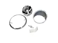 Jeu de phares, en kit, avec cerclage chromé, sans verre. Porsche 911 69-83 conduite à gauche - 91163111300, 1695100900