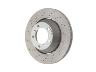Disco de freno trasero ligero, con orificios perforados, 350 x 28 mm. Porsche 997 GT3 2010 >> - 99735240502, 99735240602 - PRL40598, PRR40698