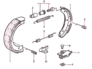 Handbrake Shoes Return Spring. Porsche  944 / 968 / 996 - 99635272300, 95135245400