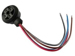 Hazard warning relay plug socket 4 pole. Porsche 911 / 964 / 968 / 914 / 924S / 944 - 90161233400 - 1695452700