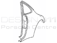 Coupé posteriore 1/4 pannello. Porsche 993 1994-98 - 99350390100GRV, 99350390200GRV