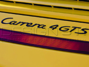 'CARRERA 4 GTS'-embleem achter, ZWART. Porsche 997.2 - 99755903707